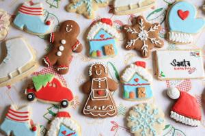 cookies, new year, christmas, batch, figures, patterns, cloth wallpaper thumb