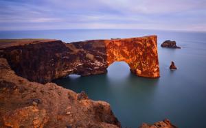 Dyrholaey Arch, Iceland, the Atlantic ocean, rock, coast wallpaper thumb