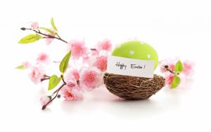 Happy Easter Spring Flowers Eggs wallpaper thumb