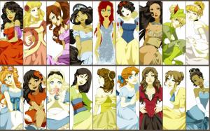 Disney, Snow White, Alice, Mulan, Tinkerbell, Tarzan, Jasmine, Aladdin, Pocahontas, Cinderella wallpaper thumb