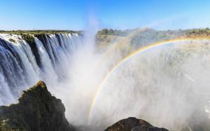 Victoria Waterfalls, Africa, rainbow, mist wallpaper thumb