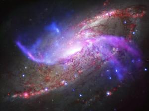 Spiral galaxy, black hole, NGC 4258, M106 wallpaper thumb