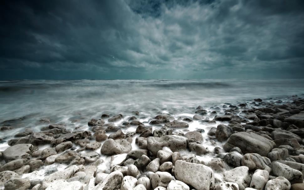 Sea and Stones wallpaper,clouds HD wallpaper,nature HD wallpaper,landscape HD wallpaper,2560x1600 wallpaper
