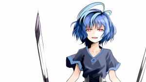 Black Bullet, Hiruko Kohina, Anime Girls, Blue Hair, White Background wallpaper thumb