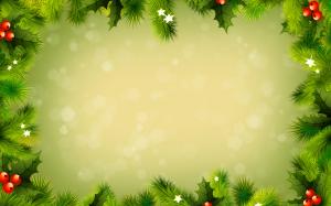 Christmas, Frame, Green, Background, Holiday wallpaper thumb