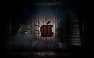 Carved Apple logo wallpaper thumb