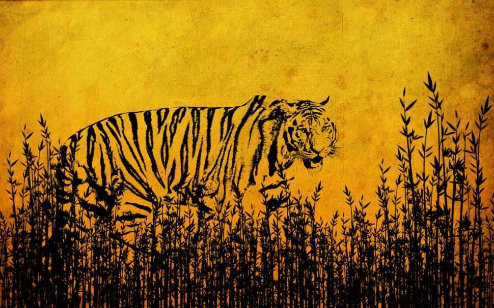 Tiger Drawing Tiger Drawing HD wallpaper,animals wallpaper,drawing wallpaper,tiger wallpaper,1440x900 wallpaper