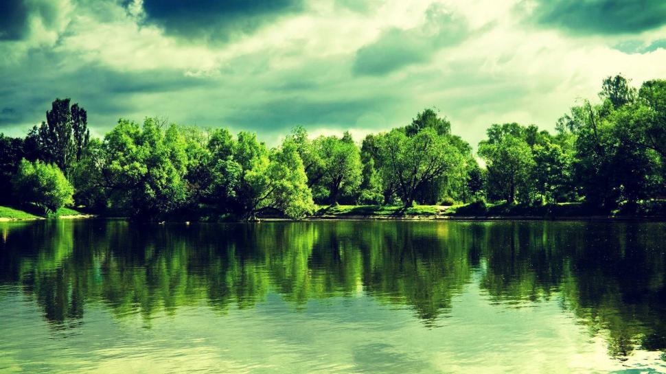 Lake, nature, ladnscape, green, trees wallpaper,lake HD wallpaper,trees HD wallpaper,ladnscape HD wallpaper,green HD wallpaper,1920x1080 wallpaper