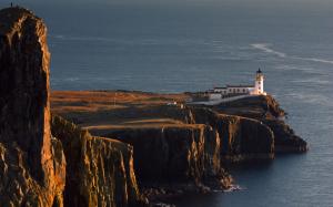 Lighthouse Coast Ocean HD wallpaper thumb