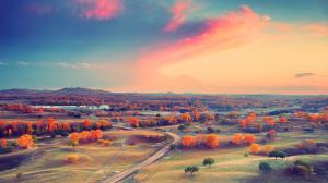 Sunset valley skyline wallpaper thumb