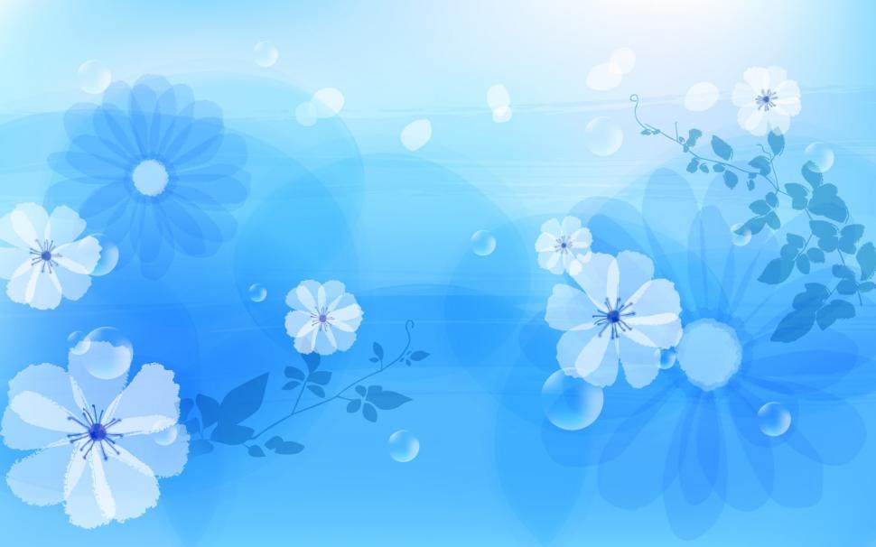 Flowers, drawing, blue, background wallpaper,flowers HD wallpaper,drawing HD wallpaper,blue HD wallpaper,background HD wallpaper,1920x1200 wallpaper