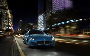 Maserati GranTurismo Sport Blue 2014 wallpaper thumb