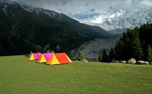 Colorful Tents On The Mountaintop wallpaper thumb