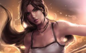 Lara Croft Tomb Raider Portrait Art wallpaper thumb