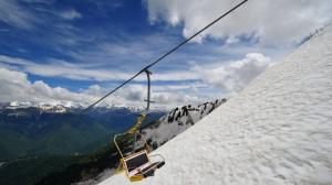 Ski Lift Snow Winter Mountains HD wallpaper thumb