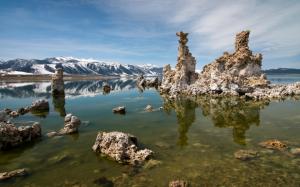 Rocks Lake Landscape Stones Reflection HD wallpaper thumb