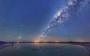 Galaxy Milky Way Night Stars Reflection HD wallpaper thumb