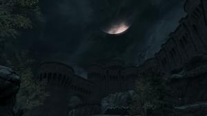 Skyrim Elder Scrolls Moon Night Castle Stars HD wallpaper thumb