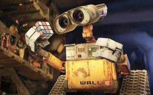 WALL E & Rubiks Cube HD wallpaper thumb