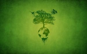 Green Earth Tree Abstract HD wallpaper thumb
