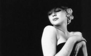 Marilyn Monroe Black and White Background wallpaper thumb