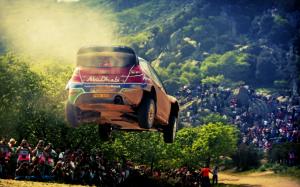 Ford Focus RS Jump Stop Action Rally HD wallpaper thumb