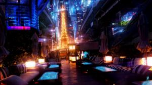 Relaxation, Bar, Couch, Table, Eiffel Tower Replica, France wallpaper thumb
