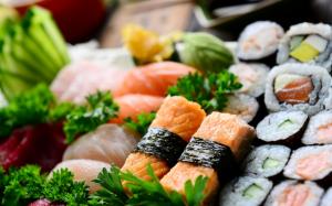 Appetizing Sushi Rolls wallpaper thumb