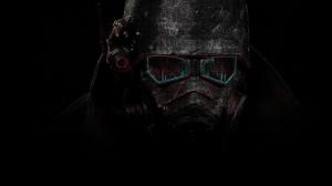 Fallout Black Helmet Dark HD wallpaper thumb