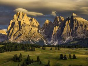 alpe di siusi, italy, nature, mountains, dolomites wallpaper thumb