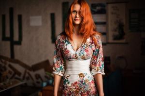 redhead, women, portrait, dress, macro wallpaper thumb