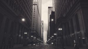 Chicago City Monochrome wallpaper thumb