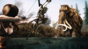 Skyrim Elder Scrolls Mammoth Bow Arrow HD wallpaper thumb