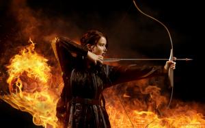 Jennifer Lawrence in The Hunger Games Movie wallpaper thumb