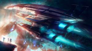 Mass Effect, Normandy SR2 Spaceship wallpaper thumb