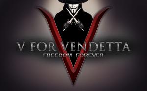 V for Vendetta Freedom Forever wallpaper thumb