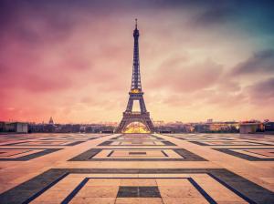 France, Paris, Eiffel Tower, evening, dusk wallpaper thumb
