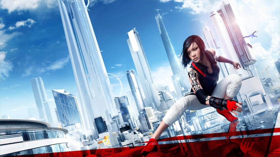 Video Games, Faith Connors, Women, Buildings, Look Away wallpaper,video games HD wallpaper,faith connors HD wallpaper,women HD wallpaper,buildings HD wallpaper,look away HD wallpaper,1920x1080 wallpaper
