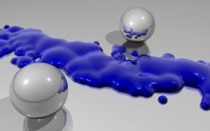Sphere, Blue, 3D wallpaper thumb