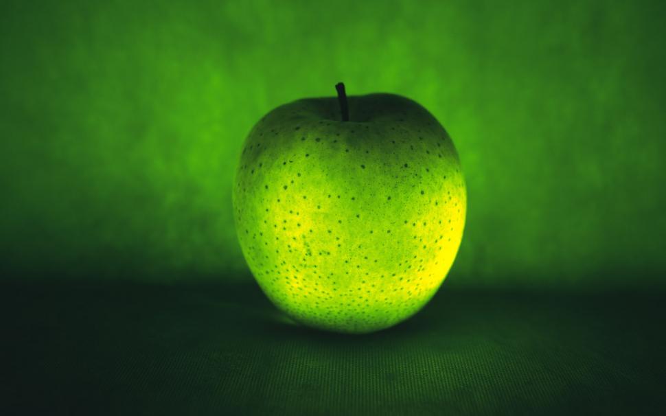 Green Apple HD wallpaper,abstract wallpaper,green wallpaper,3d wallpaper,apple wallpaper,1680x1050 wallpaper