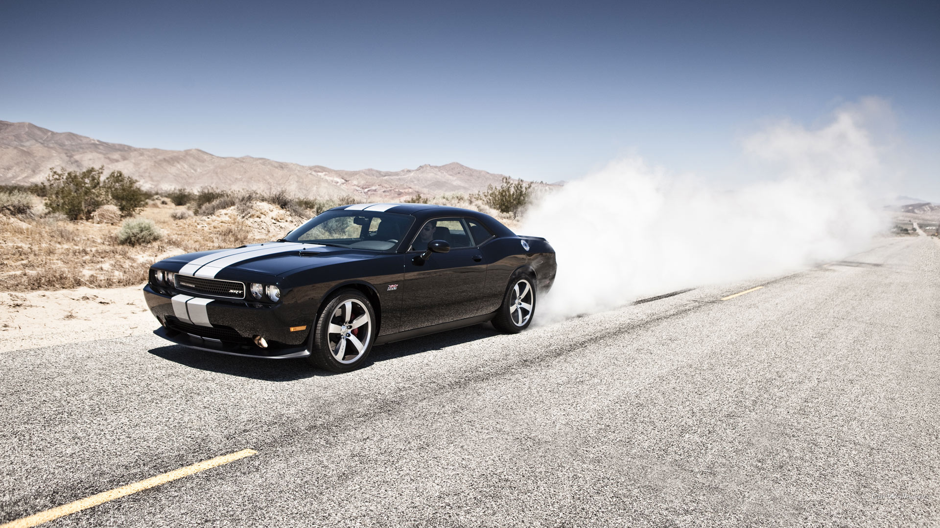 Dodge Challenger Burnout Smoke SRT HD wallpaper | cars | Wallpaper Better