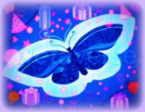 Blue Butterfly Christmas wallpaper thumb