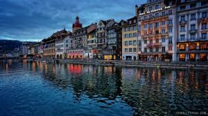 River Reuss Lucerne Switzerland wallpaper thumb