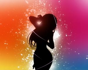 Colorful Background Girl HD wallpaper thumb