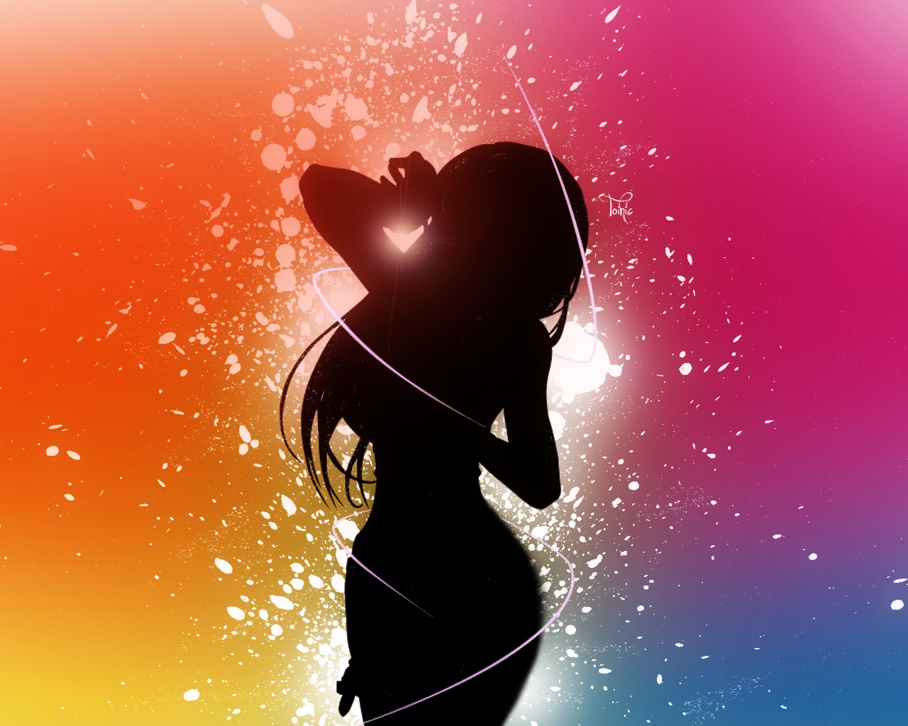 Colorful Background Girl HD wallpaper | art and paintings | Wallpaper Better