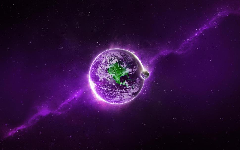Purple Earth wallpaper,earth HD wallpaper,purple HD wallpaper,creative & graphics HD wallpaper,2560x1600 wallpaper