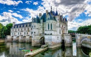 France, castle, water, clouds wallpaper thumb