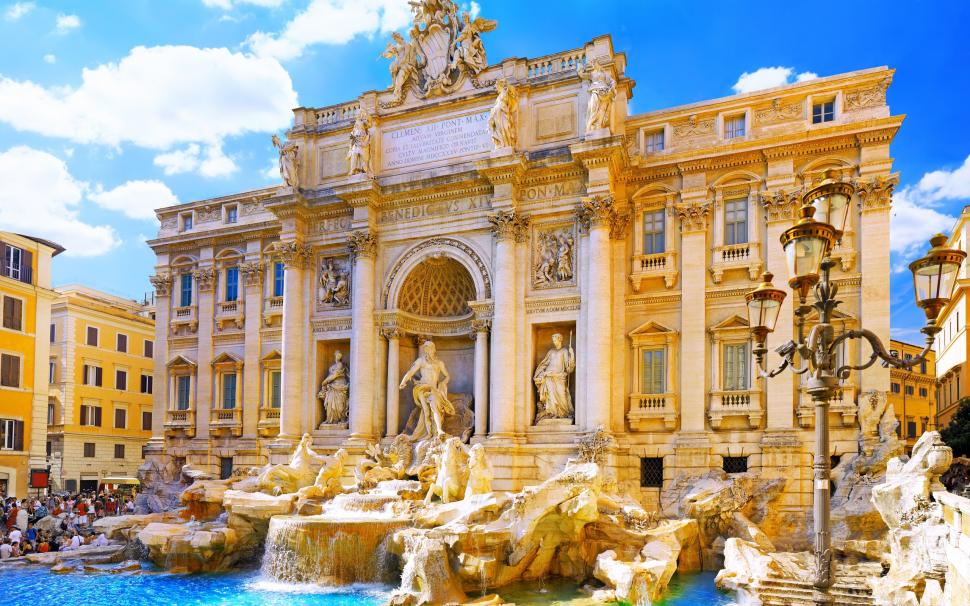 Italy, Rome, palace, Trevi fountain wallpaper,Italy HD wallpaper,Rome HD wallpaper,Palace HD wallpaper,Trevi HD wallpaper,Fountain HD wallpaper,2560x1600 wallpaper