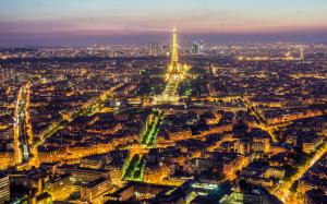 Eiffel Tower Tower Paris Lights Buildings Night HD wallpaper thumb