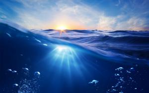 nature, sea, amazing, water, underwater, beautiful, sun, bubble, blue wallpaper thumb